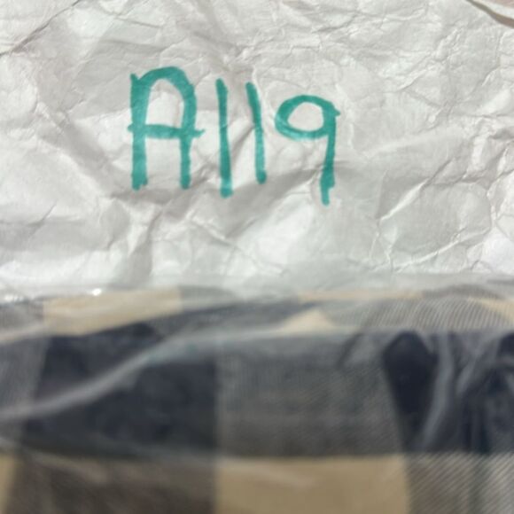 ANTHRO | SILENCE & NOISE PREPPY BLUE GINGHAM BUTTON UP LONG SLEEVE SHIRT DRESS S - Picture 10 of 10